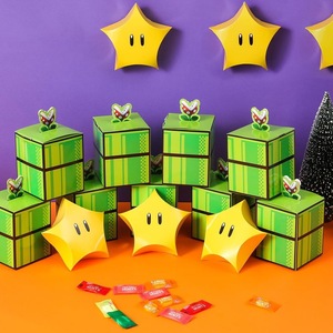 Party Decorations Green Pipe Star <strong>Box</strong> Mario Game Theme Party <strong>Gift</strong> <strong>Box</strong> Yellow-<strong>Brown</strong> Block Prop Decorative Accessories Candy <strong>Box</strong> - Product Image 2