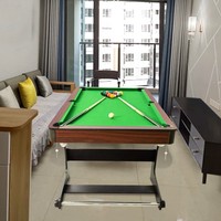 Table de billard pliable en panneaux haute densité pour usage domestique, petite table de snooker et de billard américain pour l'intérieur