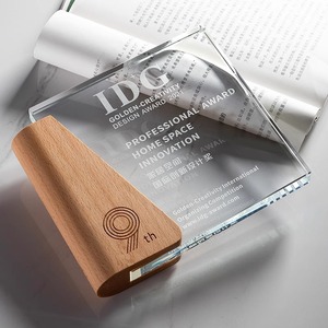 Custom Crystal Wood Trophy Plaque | Creative <strong>Personalized</strong> Engraving for Annual Meeting Award &amp; Business Agent Authorization <strong>Gift</strong> - Product Image 2