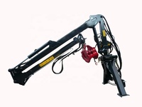Grue Forestière à Bois avec Grappin Rotatif à 360 Degrés