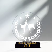 Yiwu Collection Trophée de récompenses de karaté professionnel Trophée de récompense de karaté en verre personnalisé Trophée de karaté en gros Tasses de trophées de karaté de Chine