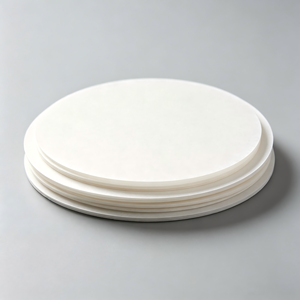Natural Kraft & White Round Perforated Steaming Paper 36GSM 38GSM <b>Non</b> <b>Stick</b> Food Grade Paper for Bao and Dumpling Making - Product Image 2
