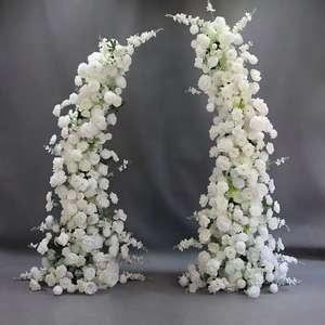 Série Forêt Printanière Colorée : Arrangement Floral Artificiel pour Allée de Mariage, Arche de Fleurs Violettes, Roses et Blanches pour Décoration d'Entrée - Product Image 5