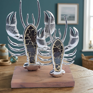 Jaffs Exports JE875 Escultura de Cangrejo de Aluminio, Figura Metálica Hecha a Mano, Ecológica, Duradera, Decoración Artística Moderna para Mesa - Product Image 3