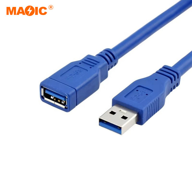 Usb 3.0 Cable Usb Extension Usb Connector Type a Male to Female Blue Cord Extender