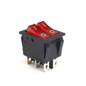 16a 250V 2 vías 6pin KCD4 barco interruptor basculante LED iluminado interruptores basculantes