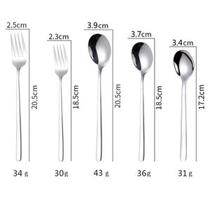 Juego de cubiertos en línea de <span class=keywords><strong>Amazon</strong></span>, tenedor de <span class=keywords><strong>postre</strong></span>, cuchara de mesa, cuchara de Corea de acero inoxidable - Product Image 2