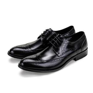 Zapatos de Hombre de Piel Genuina de Alta Gama, Diseño Slip-on con Punta en Pico, para Oficina y Ocio, Tendencias de Moda Otoñales - Product Image 1