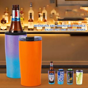 Taza Aislada de Doble Pared de Acero Inoxidable con Soporte para Latas, Abrebotellas, Tapa para Cerveza y Enfriador para Camping - Product Image 3