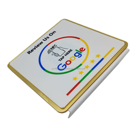 Support de table en acrylique Google Review NFC 13.56mhz avec impression de logo personnalisé Google Review Nfc Pvc Carte d'examen cinq étoiles