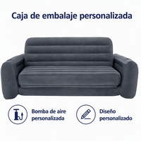 Canapé sectionnel gonflable en PVC écologique avec lit escamotable, en stock, livraison directe