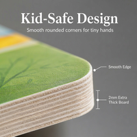 Livre cartonné pour enfants personnalisé et écologique avec impression à l'encre de soja sûre, reliure parfaite, couverture rigide, service sur demande