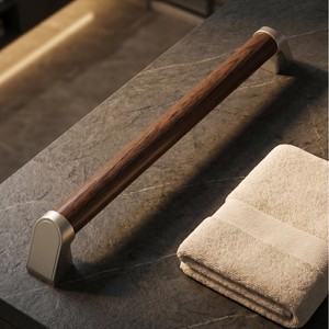Barras de Agarre Baekmu River de Madera Maciza de Fresno de 30 cm Reforzadas con Metal para Seguridad en el Baño - Product Image 2