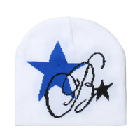 Gorro de punto para exteriores de invierno Unisex, gorro de estrella Jacquard, gorro de esquí para montar en lana para hombres para la playa y los viajes