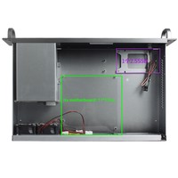 Châssis de serveur 2U, 3 baies interchangeables à chaud, 4 emplacements pour carte mère Mini-ITX pleine hauteur, SSD+HDD, emplacements NAS, profondeur 280, verrouillage industriel, ordinateur en stock