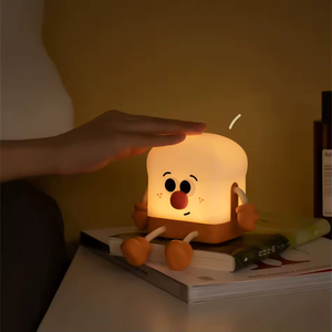Luce Notturna a Forma di Toast per Bambini, Lampada LED Portatile con Supporto per Telefono, Luminosità Regolabile, Senza Sfarfallio, Protegge gli Occhi - Product Image 2