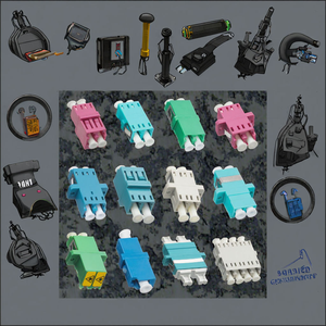 Adaptateur Fibre Optique RGC Monomode Multimode LC DX OM3 OM4 G652D Connecteur Rapide FTTH Plastique LC-LC à Flange Garantie 1 An - Product Image 2