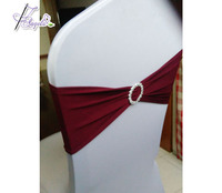 Vente en gros de housses de chaises extensibles ajustées avec bande de ceinture en élasthanne pour décorations de mariage
