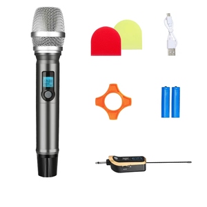Microphones sans fil UHF doubles portables, faible latence, portée de 50 m, micro plug-and-play pour karaoké, soirées à domicile, <span class=keywords><strong>discours</strong></span>, vente en gros - Product Image 1