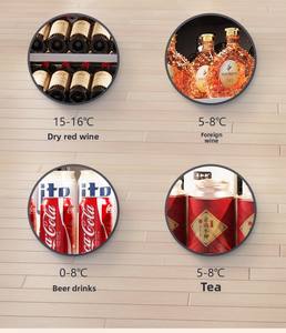 Ультратонкий двухтемпературный шкаф для вина и чая, деревянный материал с постоянным охлаждением для красного вина для вечеринки - Product Image 5