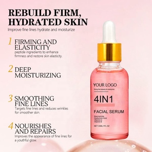 Sérum de soin de la peau 4 en 1 OEM avec vitamine B5, aloe vera et 30 ml pour le blanchiment du visage, anti-âge, marque privée - Product Image 3