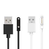 Kabel Pengisi Daya USB 4 Pin 5V 1A untuk Jam Tangan Pintar 7.62mm Konektor Magnetik 4Pin Kabel Pengisi Daya Smartwatch