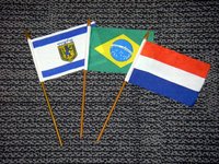 Mini drapeau bâton tenu dans la main personnalisé conception de logo personnalisé poteau en plastique rectangulaire en polyester imprimé numérique durable