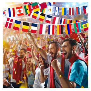 2026 WM Wimpelkette mit Flaggen Verschiedener Internationaler Länder für Bar Restaurant Straßenfest Deko Fußball Sportveranstaltungen - Product Image 2