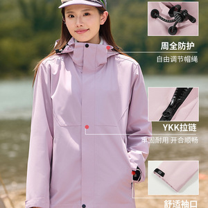 Customized Three In One Detachable Fleece Lined Jacket Waterproof Windproof Winter Protection Unisex Workwear - Product Image 4