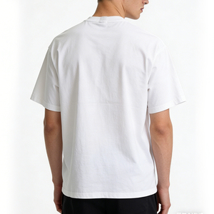 O Neck All Over Dtg <strong>Print</strong> Custom Drop Shoulder Mens Boxy Fit Cropped Oversized 100% <strong>Pre</strong>-shrunk Cotton Tshirt Heavyweight t Shirt - Product Image 2