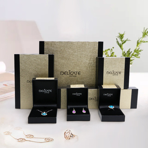 jewelry boxes packaging velvet with logo custom gift luxury leather small box