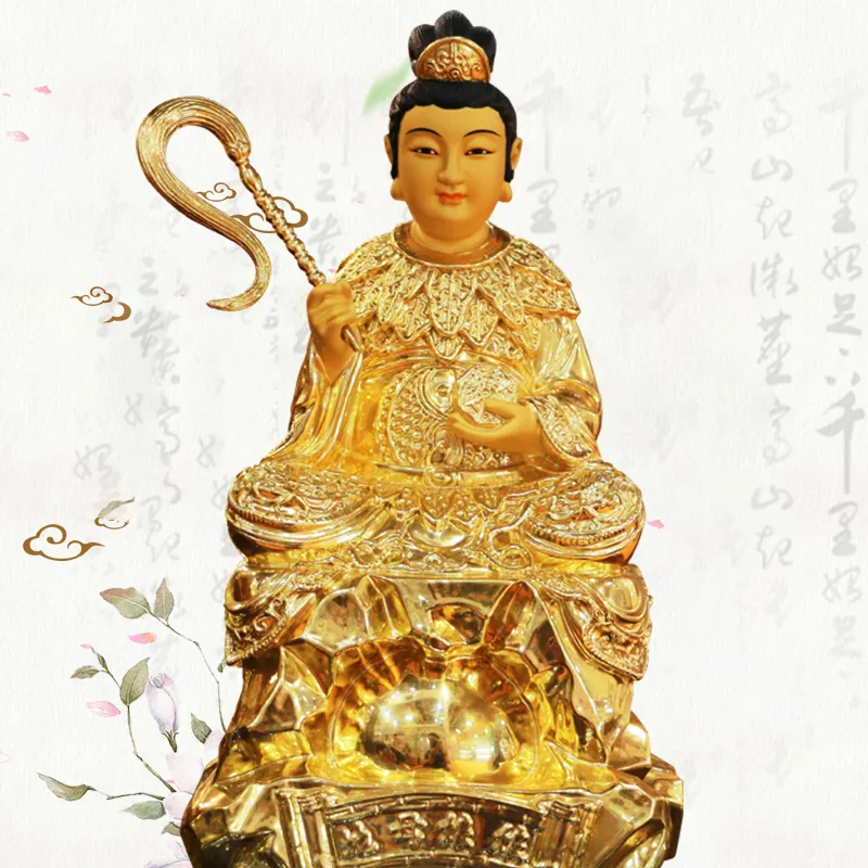 Bronze gilt yaochi ouro mãe oeste, mãe godão estátua decoração rainha mãe desgodada