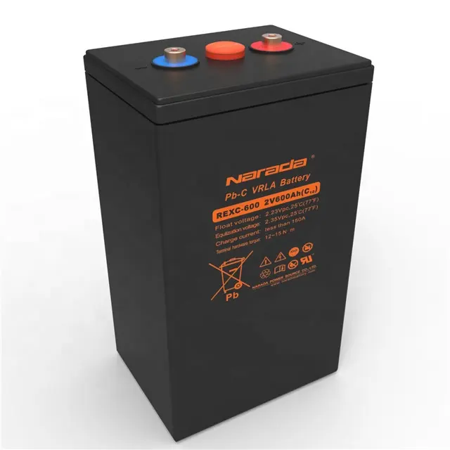 Narada 2 Volt 600AH Carbon Solar Batterij Voor Zonne-energie Projecten