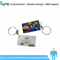 Individuell Bedruckte Kristallkleber-Kartenanhänger 13,56 MHz Chip Zugangskontrolle RFID-Schlüsselanhänger Epoxy-Schlüsselkarten