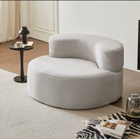 Ensemble de canapés modulaires incurvés nordiques, canapé compressé, sièges sectionnels minimalistes pour bureau créatif et salon