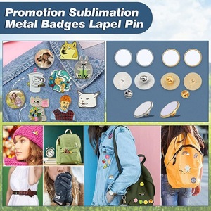 Cá nhân hoá biểu tượng tùy chỉnh cờ thăng hoa trống phù hiệu kim loại DIY tên thương hiệu tag - Product Image 2