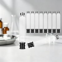 Flacon en verre rond transparent stérile de 3 ml avec bouchon en caoutchouc pour médicaments liquides, type de scellage Henan, matériau de base en verre