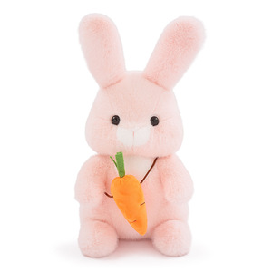 Jouet en peluche petit lapin noir avec une <span class=keywords><strong>carotte</strong></span> c'est une peluche pour les enfants poupée réconfortante pour les apaiser pendant leur anniversaire - Product Image 5