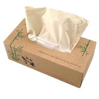 Boîte de mouchoirs en pulpe de bambou écologique – Doux, absorbant, sans peluches, taille ajustable pour la maison, l'hôtel, le bureau, le restaurant, usage quotidien