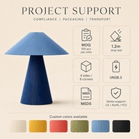 Lampe de table champignon 3D écologique rechargeable USB-C, 3 CCT, à intensité tactile, compatible AC/DC, pour chevet et usage domestique/vente au détail