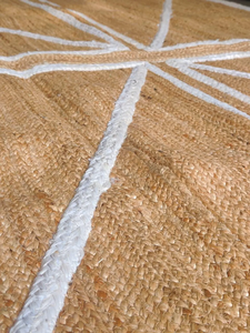 Natural Beige White Jute Area <b>Rug</b> Handwoven Geometric Boho Farmhouse Carpet <b>Rustic</b> Home Decor for Livig Room Bedroom Entryway - Product Image 6