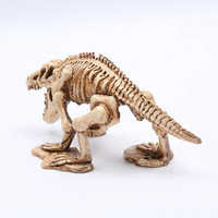 Décor de l'aquarium : Nouvelle maison cachée en résine écologique personnalisée en forme de crâne de dinosaure/lézard pour reptiles rampants