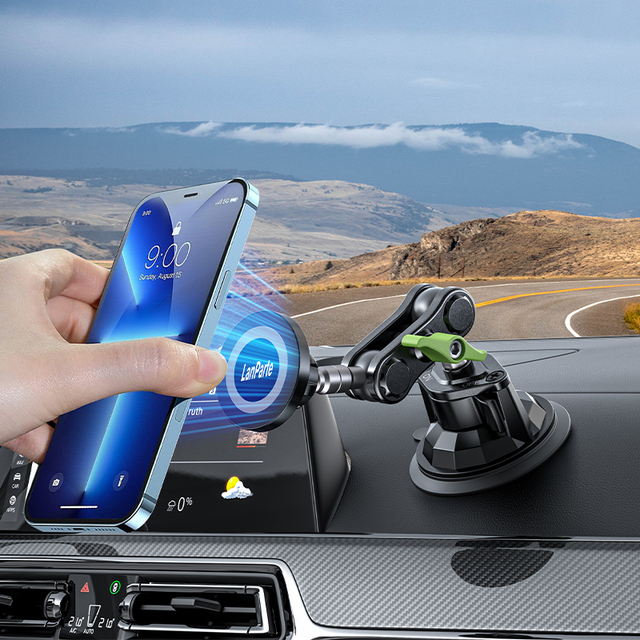Universal Magnetic Car Phone Holder Dashboard Suction Cup Mount 360 Adjustable Phone Stand Strong Magnets for iPhone