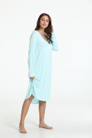 Vente en gros de pyjamas personnalisés pour femmes populaires chemise de nuit longue et confortable pour la maison