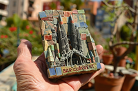 Vente promotionnelle Aimant de réfrigérateur en résine 3D personnalisé populaire de Barcelone et aimant de réfrigérateur Souvenir touristique