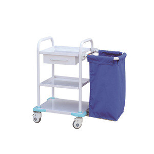 Hospital <b>Trolley</b> XQ2014 E36 Steel Plastic 1 Drawer Multi Function Medical Care Vehicle With Waterproof Oxford Cloth Bag - Product Image 2