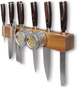 Bande de couteaux magnétique en bois de noyer de 16 pouces pour mur bloc de couteaux en bois d'acacia puissant magnétique pour couteaux et outils - Product Image 1