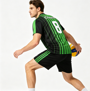 Jersey Voli Pria Ringan, Kaos Voli V-Neck, Pakaian Voli - Product Image 3