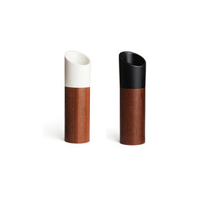 Ensemble moulin à poivre et à sel en bois et caoutchouc, réglage de la grosseur, moulin à poivre rechargeable de qualité supérieure, céramique <span class=keywords><strong>pour</strong></span> restaurant, barbecue - Product Image 1