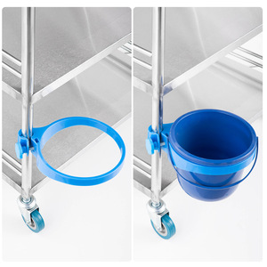 รถเข็นแพทย์สแตนเลส Haijuya 3 ชั้น พร้อมลิ้นชัก รถเข็นสำหรับคลินิก - Product Image 3